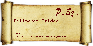 Pilischer Szidor névjegykártya